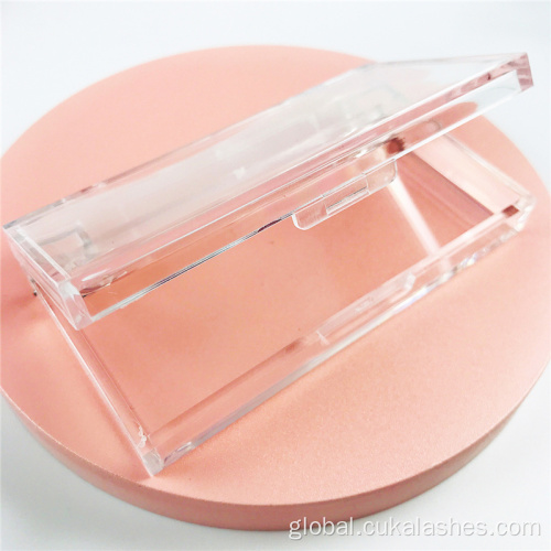 Plastic Lash Box custom eyelash packaging rectangle acrylic lash case Supplier